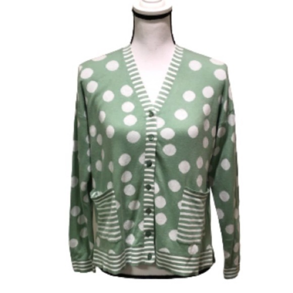 Yarra Trail Polka Dit Cardigan Size Petite Small - Picture 5 of 9